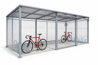 Wiata Rowerowa Zamykana Ares 6,05 x 2,05 m 10 rowerów 