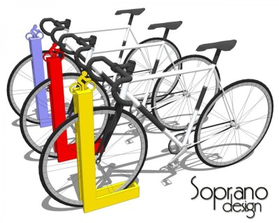 Słupek Rowerowy Modern Bezpieczny Ocynk + Lakier