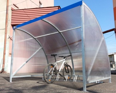Wiata Rowerowa Muszla Poliweglan 10mm  3x2x2m.