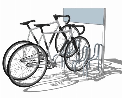 STOJAK ROWEROWY NEPTUN PLUS + REKLAMA BANER 4 Stanowisk