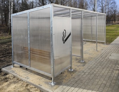 Wiata Rowerowa 4x2m na 10 rowerów + Palarnia 2x2m =  6x2 m. 