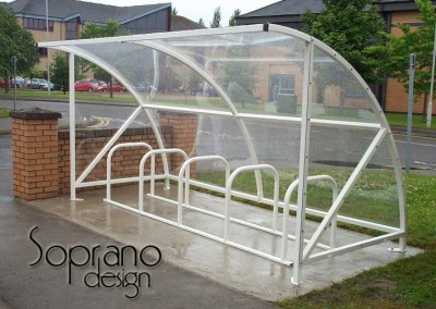 Wiata rowerowa TYTAN + Stojak na 10 rowerów Poliwęglan Lity